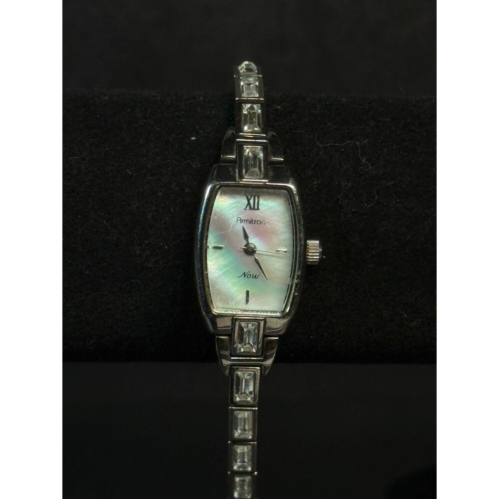 Armitron Now Women’s Quartz Watch Mother of Pearl Dial Crystal Bracelet
